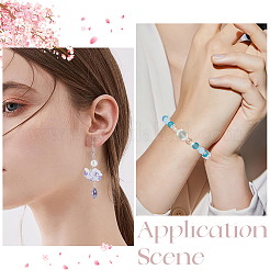 600個 6スタイル ABSプラスチック模造パールビーズキャップ  花  ミックスカラー  10.5x10.5x4.5mm  穴：1.5mm  100個/スタイル&nbsp;OACR-SC0001-30