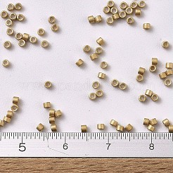 MIYUKIデリカビーズ  シリンダー  日本製シードビーズ  11/0  （db1153)亜鉛めっきセミフロストミード  1.3x1.6mm  穴：0.8mm  約2000個/10g&nbsp;X-SEED-J020-DB1153