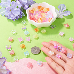 80 個 8 スタイルガラスビーズ  花  ミックスカラー  10~12x10~12x5.5~6.5mm  穴：1.2~1.4mm  10個/スタイル&nbsp;EGLA-TA0013-67