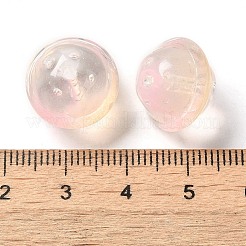 透明ガラスビーズ  ラウンド  ミスティローズ  15.5x12mm  穴：1.8mm&nbsp;GLAA-A012-05G