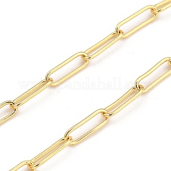 ハートロックペンダントネックレス  304ステンレススチールペンダントとトグル留め具付き  真鍮のペーパークリップチェーン  ゴールドカラー  19.09インチ（48.5cm）&nbsp;NJEW-JN02971