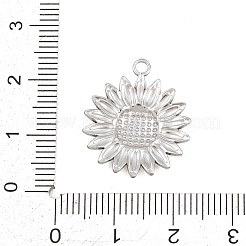 304ステンレスペンダント  ひまわりチャーム  ステンレス鋼色  21.5x18.5x3mm  穴：2mm&nbsp;STAS-K322-05B-P