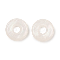 不透明樹脂ペンダント  ドーナツのチャーム  ホワイト  18x4mm  穴：5.5mm&nbsp;CRES-I036-10E