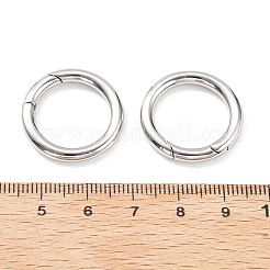真鍮スプリングゲートリング  カドミウムフリー＆ニッケルフリー＆鉛フリー  プラチナ  23x3.5mm&nbsp;KK-M311-29D-P