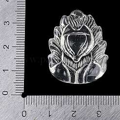 ガラスチャーム  キツネのチャーム  透明  30x24x10mm  穴：1mm&nbsp;GLAA-G121-05B