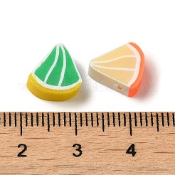 手作り樹脂粘土ビーズ  レモン  ミックスカラー  10~11x9~11x4.5mm  穴：1.8mm&nbsp;X1-CLAY-Z001-02