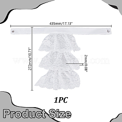 布製の首輪  レトロなレースの襟  DIY 衣料品  ホワイト  435x272x2mm&nbsp;DIY-WH0622-507A