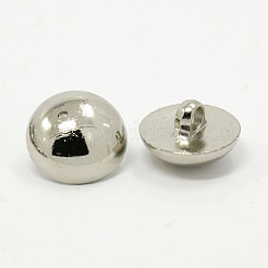 1ホールメッキアクリルシャンクボタン  半円/ドームボタン  プラチナ  18x11.5mm  穴：3.5mm&nbsp;BUTT-I015A