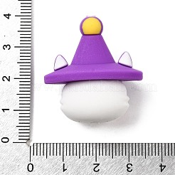 シリコンビーズ  焦点ビーズ  ホワイト  ゴースト  32x29.5x18.5mm  穴：2.5mm&nbsp;LS-SIL-I016-02E-02