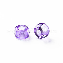 透明なアクリルビーズ  ロンデル  ミックスカラー  9x5.5mm  穴：3.5mm  約1770個/500g&nbsp;MACR-N013-021