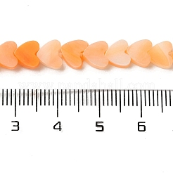 手作りランプワークビーズ連売り  ハート  砂茶色  6x6x2~2.5mm  穴：1mm  約77個/連  15.75''~16.14''（40~41センチメートル）&nbsp;LAMP-Q035-01F