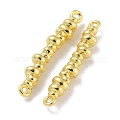 真鍮チップビーズコネクタチャーム  18KGP本金メッキ  22.5x4x3mm  穴：1mm&nbsp;KK-P284-08G-01