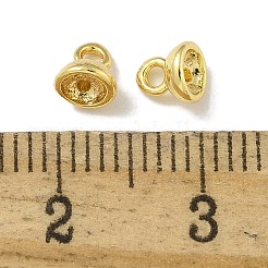 真鍮ビーズキャップペンダントベイル  グローブガラスバブルカバーペンダント用  18KGP本金メッキ  5x4.5mm  穴：1.2mm&nbsp;KK-P284-15G-01