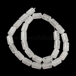 天然石クオーツクリスタルビーズ連売り  ロッククリスタルビーズ  コラム  14x8~8.5mm  穴：1mm  約28個/連  15.28''（38.8センチメートル）&nbsp;G-Q004-A03-01