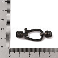 イオンプレーティング(IP) 304 ステンレススチールコードロック  洗練された  ブラック  35x13x7.5mm  穴：5mm&nbsp;STAS-C109-25EB