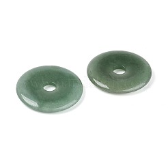天然石グリーンアベンチュリンビッグサイズペンダントトップ  ドーナツ/円盤チャーム  49~50.5x6.5~8mm  穴：9~11mm&nbsp;G-T144-43F