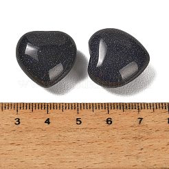 ブルーゴールドストーンハートラブストーン  レイキバランスのためのヒーリングポケットパームストーン  19~21x20~21x11~12mm&nbsp;GG-CBAA0EE-03-20B