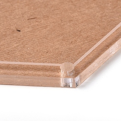 アクリル透明圧板  キルティングテンプレート  六角  バリーウッド  77.5x89.5x3mm  穴：3mm&nbsp;LS-DIY-WH0158-46C