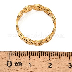女性用中空星型304ステンレススチール指輪  ゴールドカラー  6.5mm  内径：18mm&nbsp;LS-RJEW-G353-04G