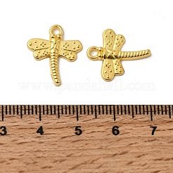 チベットスタイルトンボ合金チャーム  カドミウムフリー＆ニッケルフリー＆鉛フリー  ゴールドカラー  18x15x2mm  穴：2mm  約1408個/1000g&nbsp;TIBEP-A718-G-NR