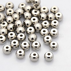 変色しにくいロンデル 304 ステンレススチールビーズ  ステンレス鋼色  7x5mm  穴：2mm&nbsp;STAS-N044-20
