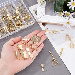 フレームフックアクセサリーセット  絵ハンガー  フックと釘で  ライトゴールド  45.5x9.2x15mm  穴：5~6x3.5mm&nbsp;FIND-WH0040-05