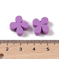 メープルウッドビーズ  花  ミディアム蘭  12x12x5mm  穴：2mm  1850個/ 500g&nbsp;WOOD-E017-08