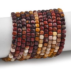 天然石モッカイトビーズ連売り  多面カット  キューブ  3.5~4.5x4~4.5x4~4.5mm  穴：0.6~0.8mm  約99~104個/連  15.43''（39.2cm）〜15.55''（39.5cm）&nbsp;G-D103-C04