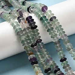 天然石蛍石ビーズ連売り  ソーサービーズ  ロンデル  6.5x3mm  穴：1mm  約118~119個/連  15.35''（39センチメートル）&nbsp;G-Z030-A05-01