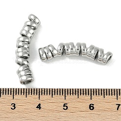 真鍮製カーブチューブビーズ  カドミウムフリー＆ニッケルフリー＆鉛フリー  プラチナ  28x8x6mm  穴：3mm&nbsp;KK-P283-11P