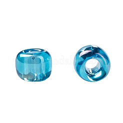 トーホー 11/0ラウンドビーズ  日本製シードビーズ  （163b）透明なabダークアクア  11/0  2.2mm  穴：0.8mm  約1110個/10g&nbsp;X-SEED-TR11-0163B