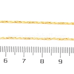 真鍮ツイストボストンリンクチェーンネックレス（女性用）  304ステンレススチール製カニカン付き  ラックめっき  鉛フリー＆カドミウムフリー  長持ちメッキ  18KGP本金メッキ  17.72インチ（45cm）&nbsp;NJEW-D302-60G