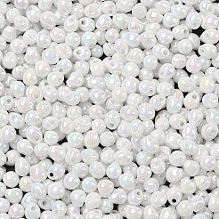 ミユキ 3.4mmドロップビーズ  日本製シードビーズ  不透明色ab  （dp471) ホワイトパールab  3.4x3mm  穴：0.65mm  約900個/50g&nbsp;Y-SEED-MY04-DP471