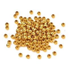 スペーサービーズラウンド真鍮  シームレス  ゴールドカラー  2.4mm  穴：0.8mm  約517個/10g&nbsp;X-J0K2D012