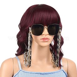 眼鏡チェーンセット  眼鏡用ネックストラップ  スプレー塗装されたccbプラスチックおよびアルミニウムアズキチェーン付き  304ステンレススチールのロブスタークロウ留め具とゴムループエンド  ミックスカラー  31.1~31.4インチ（79~80cm）  3個/セット&nbsp;AJEW-EH00223