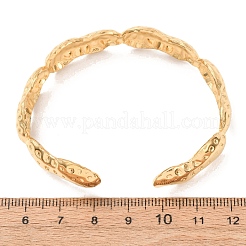 女性用304ステンレススチールカフバングル  ピーナッツ  ゴールドカラー  内径：1.89x2.20インチ（4.8x5.6cm）  12.5 mm幅&nbsp;BJEW-C155-01D-G