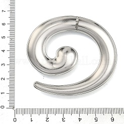 304ステンレススチール製ビッグペンダント  渦巻きチャーム  ステンレス鋼色  58x57.5x4.4mm  穴：2mm&nbsp;STAS-Z192-05P
