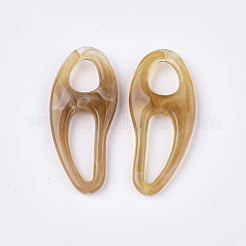 アクリル製の大きなペンダント  天然石風  チョコレート  54x23x7mm&nbsp;OACR-T011-142A