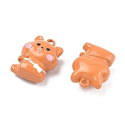 焼付塗装合金ペンダント  犬のチャーム  砂茶色  16x11.5x7.5mm  穴：1.2mm&nbsp;FIND-G109-02