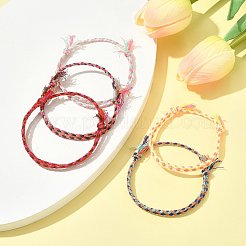 コットンブレスレット5個作り  ミックスカラー  5-7/8~11-3/4インチ（15~30cm）&nbsp;BJEW-FS00023