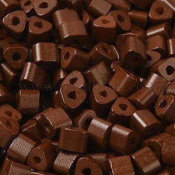 ベーキングペイント ガラスビーズ  セイロン  三角穴  trangle  サドルブラウン  5x5x4mm  穴：1.3mm  3150個/ポンド&nbsp;SEED-H002-K-D312