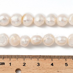 天然養殖淡水パールビーズ連売り  研磨両側  グレード2 A  貝殻色  9~10mm  穴：0.6mm  約41~42個/連  13.82''~14.17''（35.1~36センチメートル）&nbsp;PEAR-P064-19K-03B