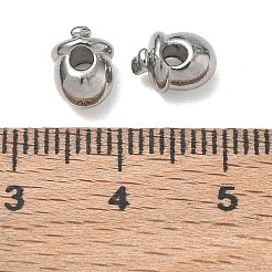 304ステンレススチールビーズ  松かさ  ステンレス鋼色  8x5.5x6mm  穴：2mm&nbsp;SA-CBA740F-10P