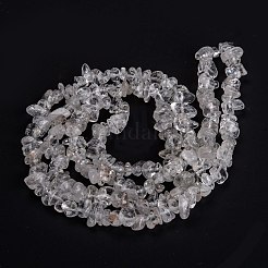 天然石クオーツクリスタルビーズ連売り  水晶  チップ  3~16x3~8mm  穴：0.7mm  80~81cm&nbsp;LS-G-G011-03