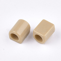 アクリルヨーロピアンビーズ  大穴ビーズ  直方体の  ナバホホワイト  9x7x7mm  穴：4mm  約1800個/500g&nbsp;SACR-T344-09B-06