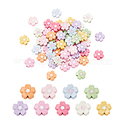 54色亜鉛合金ビーズ9個  花  ミックスカラー  10x9.5x4mm  穴：1.8mm  6個/カラー&nbsp;FIND-PH0021-56