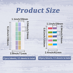 24シート2種類のスタイルの紙インデックスタブ  ミックスカラー  150~156x61~71x0.2~0.4mm  12枚/スタイル&nbsp;OFST-SP0001-05