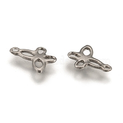 変色しにくい304ステンレススチール製昆虫チャーム蝶ペンダント  ステンレス鋼色  11x9x1mm  穴：1mm&nbsp;X-STAS-J014-19