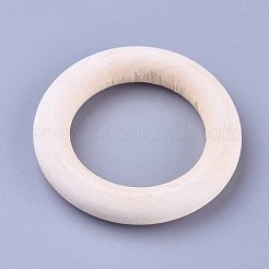 未完成の木製フレームコネクター  マクラメ木製リング  環状の  カーキ  40x8mm  穴：25.5mm&nbsp;WOOD-F002-01-40mm