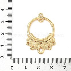 304ステンレスシャンデリア部品リンク  リング  18KGP本金メッキ  34x23x2.5mm  穴：6ミリメートル  3x2mmと1x1mm&nbsp;STAS-C134-20G